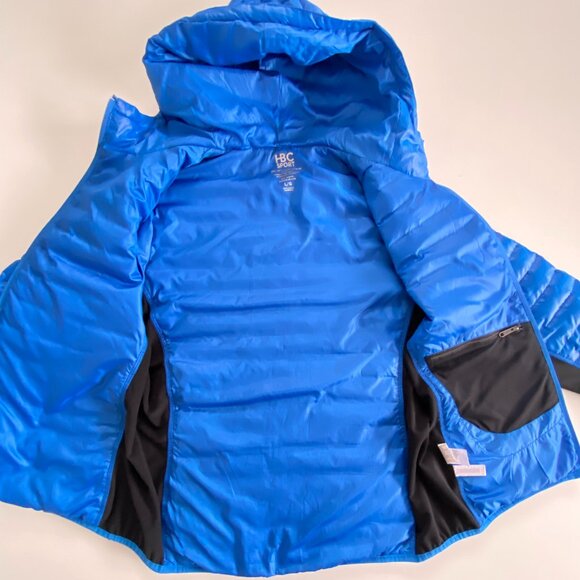 HBC Women's Sport Down Filled Puffer Blue Jacket SZ L - Picture 7 of 14